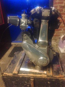 BSA B31 engine reassembled with Mikuni carb and open airfilter